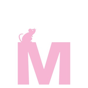ZOO·FABET M bogstav i pink metal ZOO·FABET M bogstav i pink metal