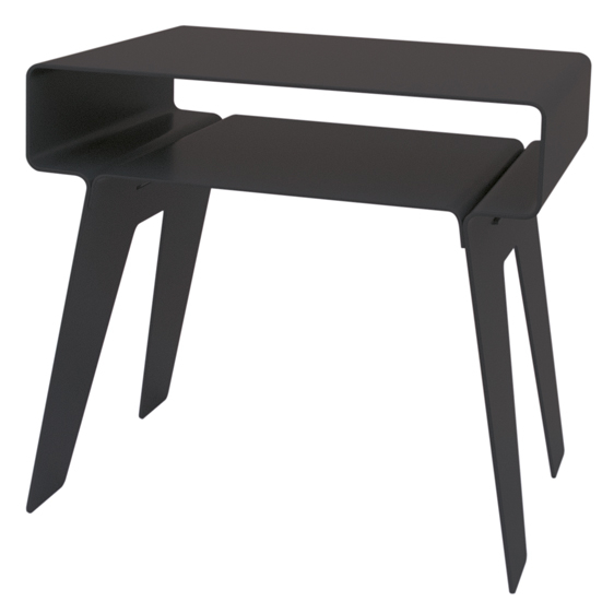 KYUSHI sidetable BLACK er et smukt og enkelt lille sort designer bord i aluminium