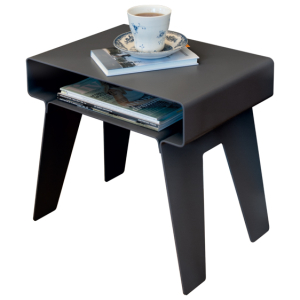 KYUSHI sidetable BLACK lille sort bord i aluminium KYUSHI sidetable BLACK lille sort bord i aluminium