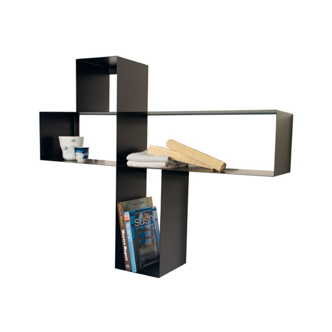 Køb fin design reol i klassisk sort med 4 rum · HAKO reol SORT er dansk ...