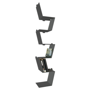 BACKBONE_bogreol_sort_aluminium BACKBONE_bogreol_sort_aluminium