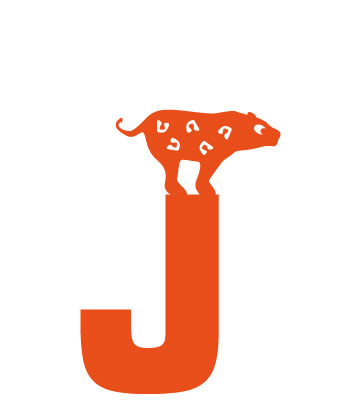 ZOO·FABET J bogstav i orange metal