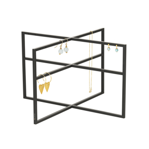 SQUARE plus WIDE smykketræ i sortlakeret metal SQUARE plus WIDE smykketræ i sortlakeret metal
