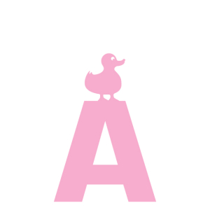 ZOO·FABET A bogstav i pink metal ZOO·FABET A bogstav i pink metal