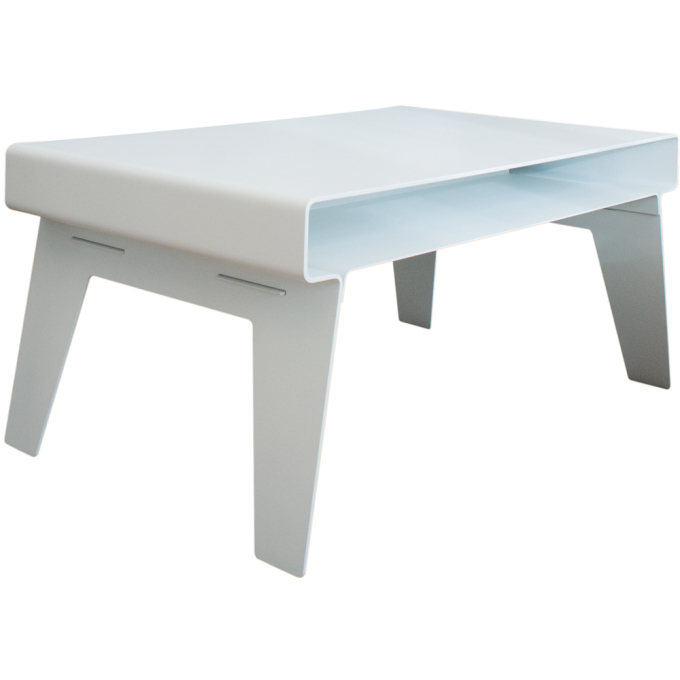 KYUSHI loungetable WHITE sofabord i hvid aluminium