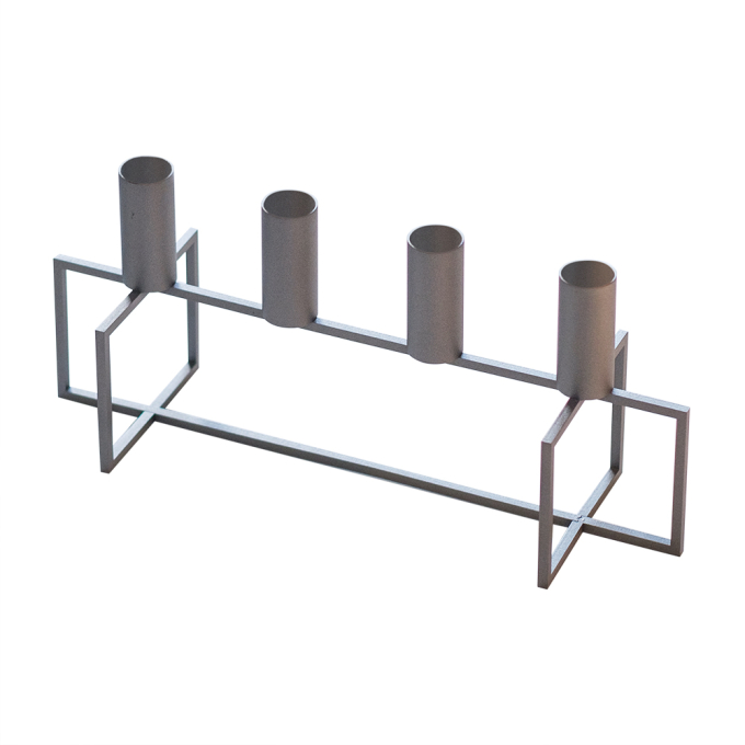Stue følelse koste Elegant lysestage til 4 lys på stribe · Unikt dansk design